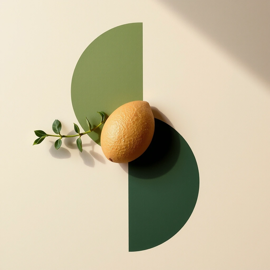 Abstract organic shapes representing balance